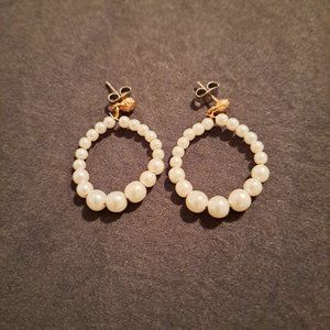 Vintage Pearl Bead Earrings - Never worn like new